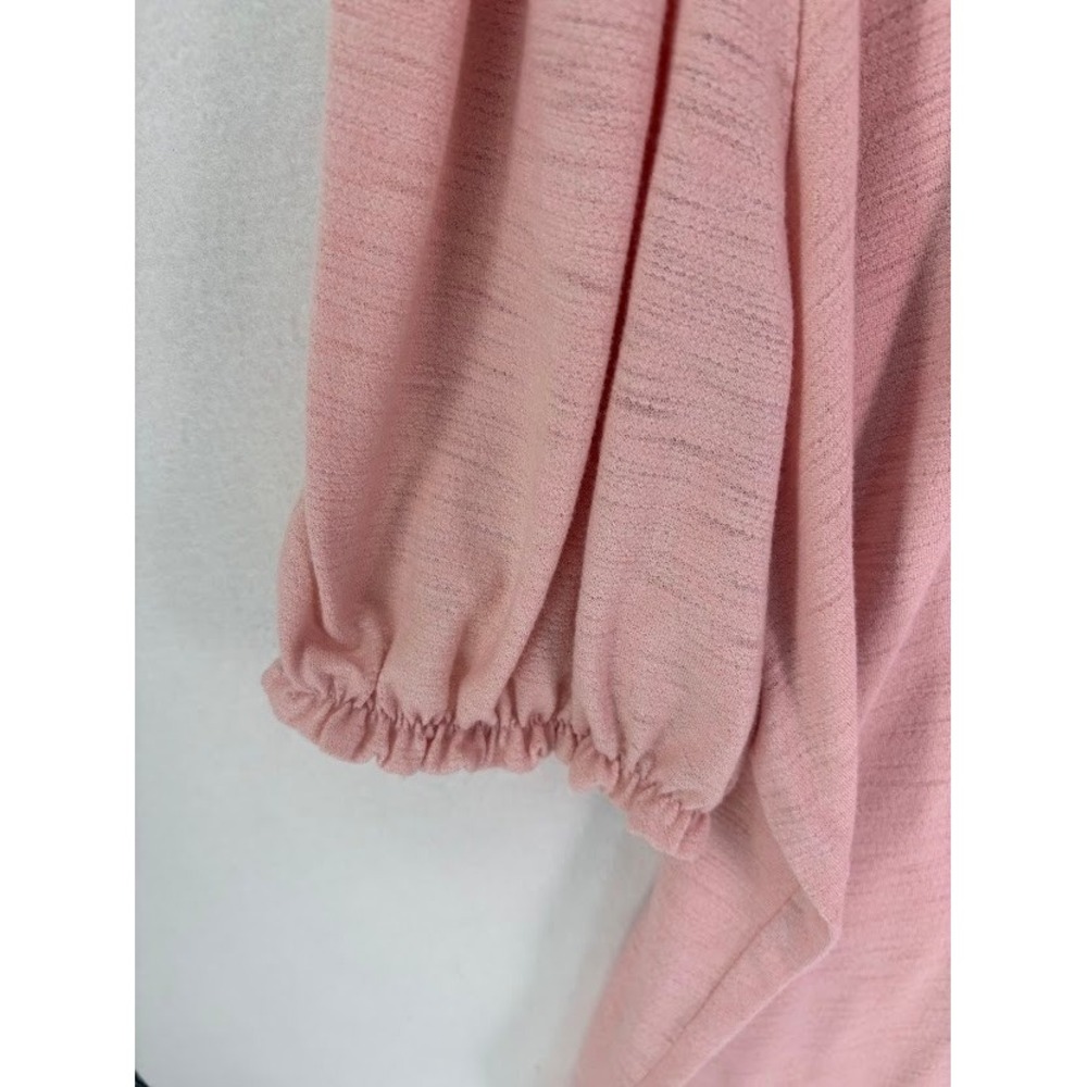 Lauren Conrad Plus Size 4X Rose Pink V Neck Shirt Ruffled Sleeve - Picture 3 of 4